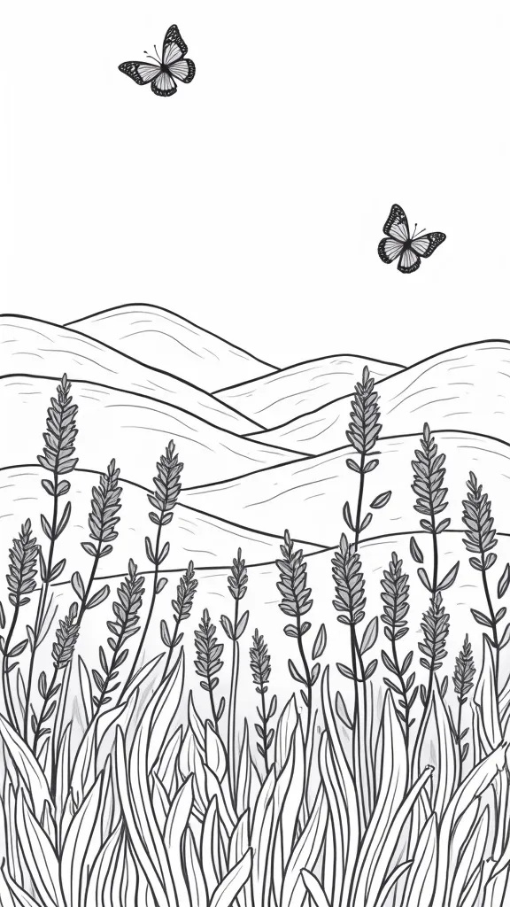 lavender coloring page